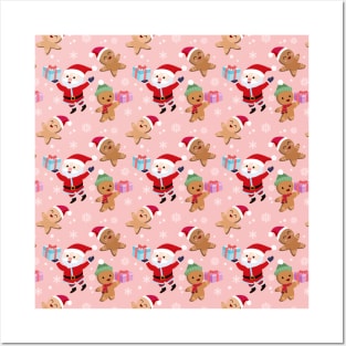 Christmas Pattern Seamless Retro Design Posters and Art